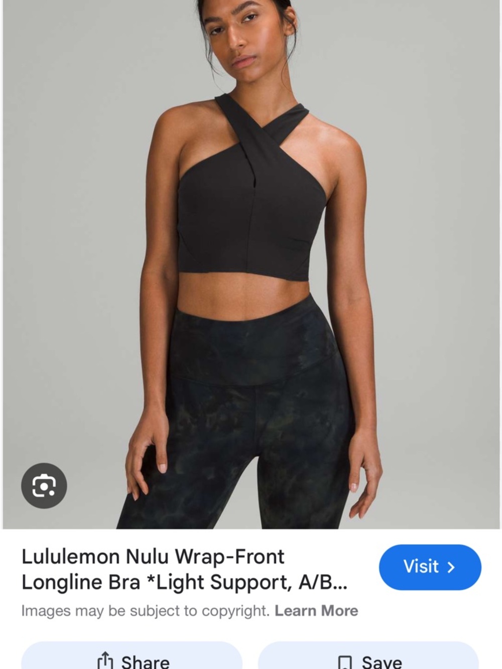 lululemon athletica Black Wrap-Front Longline Bodysuit Top